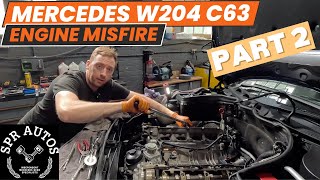 MERCEDES W204 C63, SIMPLE MISFIRE TURNS INTO SERIOUS PROBLEM. THE REBUILD! PART 2