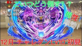 【パズドラ】根性と無効！ 12月のチャレダンLv10初見！(ボスのみ)【パズドラ#7】