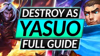 ULTIMATE YASUO GUIDE - INSANE Combos, Tricks, Builds and More - LoL Champion Tips