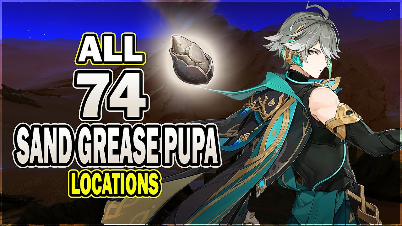 All 74 Sand Grease Pupa Locations - Efficient Farming Route | Genshin ...