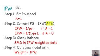 Propensity score weighting using inverse probability of weighting (IPW) for ATT and ATE