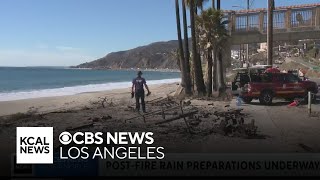 Debris cleanup underway in wildfire burn scars with possible rain heading into LA County