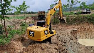 CAT320GC งานขยายสระเก่าล้วงให้ลึก