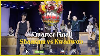 SHAAZAM vs  KWANWOO (w)  |  1on1 side for waackers  |  Ronud of 8  |  ONLY WAACKING VOL.2 | KOREA