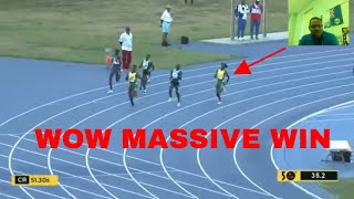 Jamaica Up Against Their Caribbean Rivals In 400m Final | Impressive Win