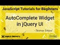 Autocomplete Widget in JQuery UI