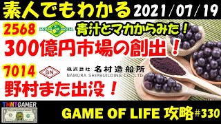 【明日上がる株】2586 フルッタフルッタ！青汁やマカからみる300億円市場の創出！7014 名村造船所！野村5万株前後で買ったり売ったり！【Money Game】#330