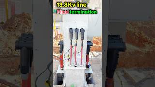 Saudi Arabia 13.8Kv line Final termination electric #mimivlog #saudiavlog #shorts #trending #work ￼