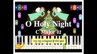 O Holy Night_C major 02_slow speed_3 learning videos_Sheet music_Piano lessons available