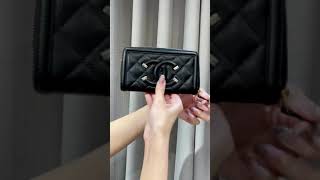 【Marie Hime世界代購】CHANEL VANITY CASE拉鍊中夾 超好看黑色