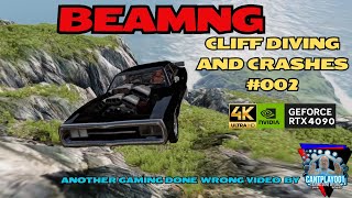 BEAMNG DRIVE GAMEPLAY:  CLIFF JUMPING AND CRASHES #002 4K ULTRA HD  [BEAMNG.DRIVE]