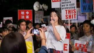 2015.07.10「戦争法案に反対する国会前抗議行動 (SEALDs)」: もえこさん【14/16】