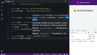 Ultimate JavaScript Basics 52 - Arrays In-Depth - Finding Array Elements