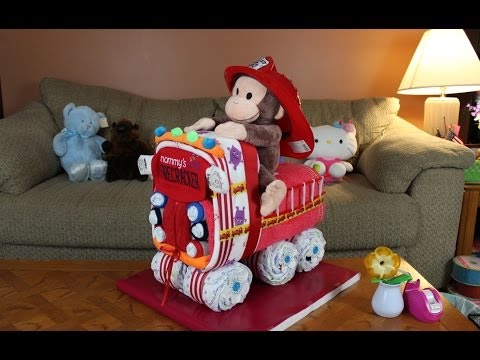 Fire Truck Diaper Cake (How To Make) Fire Truck Diaper Cake (How To Make)