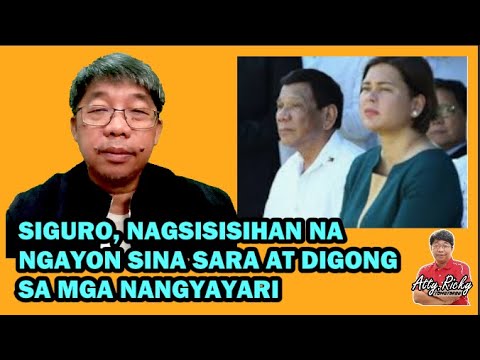 SIGURO, NAGSISISIHAN NA NGAYON SINA SARA AT DIGONG SA MGA NANGYAYARI