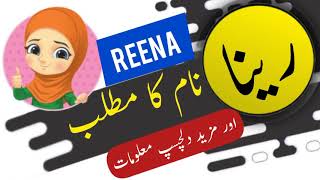 Reena name meaning in urdu and English with lucky number | Islamic Girl Name | Ali Bhai