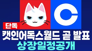 [캣인어독스월드코인] MEW - 단독 곧 발표 상장일정공개 필수시청 코미녀