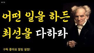 쇼펜하우어 인생 명언 | 어떤 일을 하든 최선을 다하라 | 쇼펜하우어의 행복론 인생론 |  말 할수록 손해#asmr #오디오북 #명언 #명언글