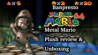 Nintendo Banpresto 1996 Super Mario 64 Metal Mario plush review.