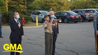 Boy Scout plays ‘Taps’ on trumpet outside NJ veterans home where over 100 have died l GMA