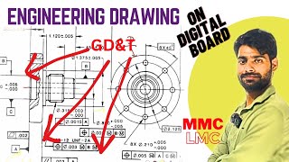 drawing पढ़ना सीखें अब डिजिटल बोर्ड पर perpendicularity parallelism flatness MMC GD&t  #manishswami