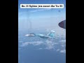 Su-35 fighter jets escort the Tu-95 #shorts