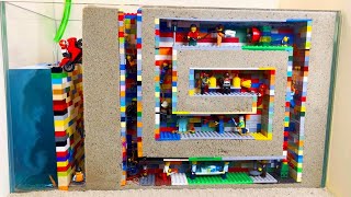 Secret Underground SPIRAL Base - LEGO Dam Breach Expariment
