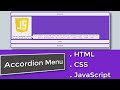 Build an accordion menu using HTML - CSS and JavaScipt | JavaScript examples