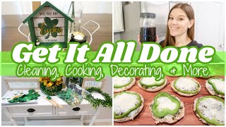 GET IT ALL DONE | CLEANING, COOKING, + ST. PATRICK'S DAY DECORATING | RachPlusFive