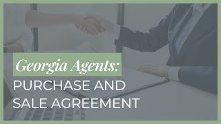 Georgia Training: Purchase and Sale Agreement - August 2024