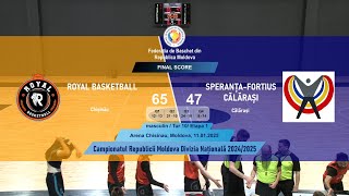 #99 National Division 2024/25: ROYAL BASKETBALL - SPERANȚA-FORTIUS CĂLĂRAȘI (M), (Tur 10) 11.01.2025