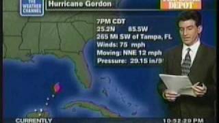 TWC Hurricane Gordon coverage 2000: Clip 1