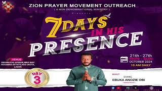 IN HIS PRESENCE PROGRAM DAY 3 || 2NDSESSION || 23RD OCTOBER, 2024.