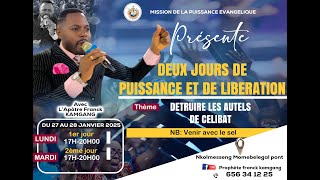 LIVE /2 JOURS DE PUISSANCE ET DE LIBERATION SOUS LE THEME: DETRUIRE LES AUTELS DU CELIBAT(2 EM JOUR)