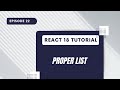 React 18 Tutorial  - Proper List