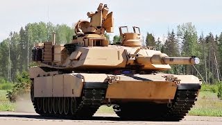 Monstrously Powerful M1 Abrams Tanks Battle Maneuvers