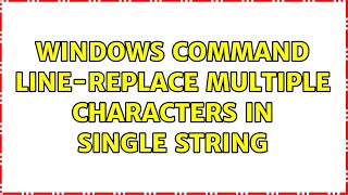 Windows command line-Replace multiple characters in single string