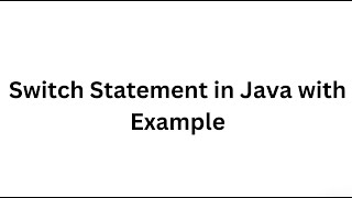 Switch statement in Java | Multiple cases Switch | String in Switch | Question Bank and Notes
