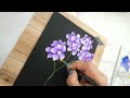 🔴 easy and incredible acrylic painting flowers using round brush watch the painting process