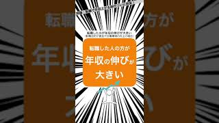 【衝撃】転職した人の方が年収は伸びます　#shorts