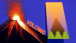How to make an ERUPTING VOLCANO in Minecraft!