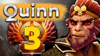 Тройной чемпион Мажора и топ 3 ранг на Манки Кинге! - Quinn Monkey King 7.33 DOTA 2