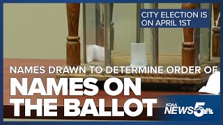 Names drawn to determine how city council candidates will appear on ballot