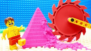 Lego Kinetic Sand Excavator Bulldozer Color Building Fail