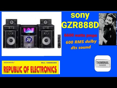 MHC-GZR888D 6600 WATTS PMPO 600 RMS HIFI MUSIC SYSTEM - YouTube