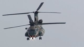 2019入間基地航空祭 ヘリコプターCH-47J「チヌーク」軽快な飛行演技/Helicopter CH-47 Chinook