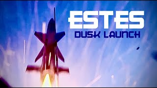 ESTES Rocket, Dusk Launch