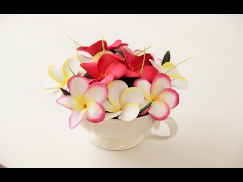 Polymer Clay Plumeria Flower Tutorial
