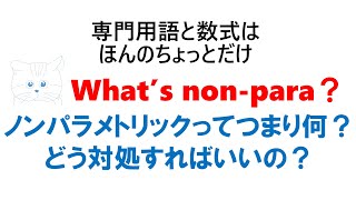 What's non-para? ノンパラメトリックってつまり何？