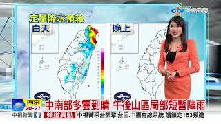 盈秀天氣報報 東北風帶水氣 宜花大台北局部豪大雨│中視早安氣象 20190927